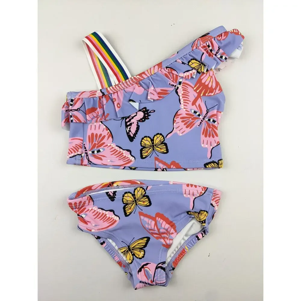 Hanna Andersson Purple Butterfly Swimsuit 18-24 Months